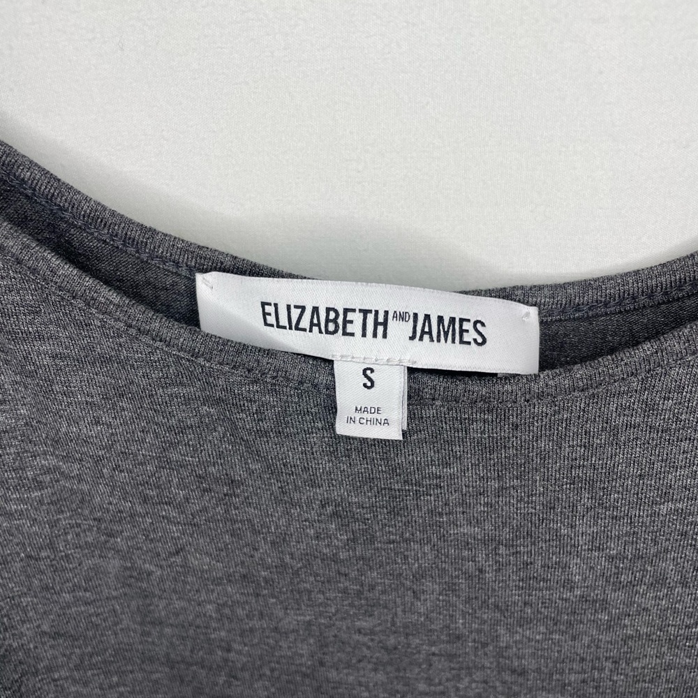 Elizabeth & James Gray Slip Dress w/ Ruffle Accent - Picture 4 of 5